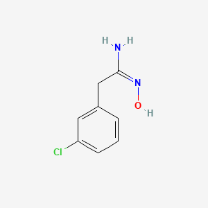 molecular formula C8H9ClN2O B15349976 2-(3-Chloro-phenyl)-N-hydroxy-acetamidine 