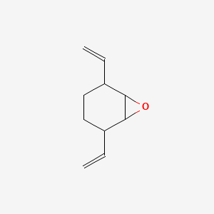 molecular formula C10H14O B15349980 2,5-Bis(ethenyl)-7-oxabicyclo[4.1.0]heptane 