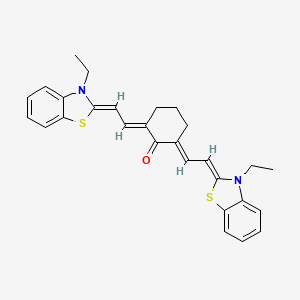 2,6-Bis((E)-2-[3-ethyl-1,3-benzothiazol-2(3H)-ylidene]ethylidene)cyclohexanone