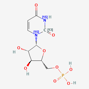 [(2R,3S,4S,5R)-5-(2,4-dioxo(213C,1,3-15N2)pyrimidin-1-yl)-3,4-dihydroxyoxolan-2-yl]methyl dihydrogen phosphate