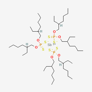 molecular formula C48H102O6P3S6Sb B15350081 Phosphorodithioic acid, O,O-bis(2-ethylhexyl) ester, antimony(3+) salt CAS No. 15874-52-9