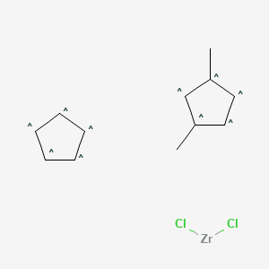 molecular formula C12H14Cl2Zr B15350136 (Cyclopentadienyl)(1,3-dimethylcyclopentadienyl)zirconium dichloride 