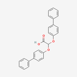 molecular formula C26H20O4 B15350150 2,2-Bis(4-phenylphenoxy)acetic acid CAS No. 6345-78-4