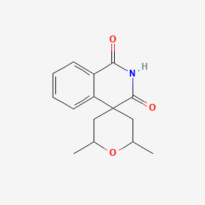 molecular formula C15H17NO3 B15350213 2',6'-Dimethylspiro[isoquinoline-4,4'-oxane]-1,3-dione 