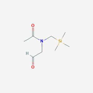 molecular formula C8H17NO2Si B15350238 Acetamide,N-(2-oxoethyl)-N-[(trimethylsilyl)methyl]- 