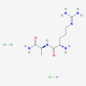 molecular formula C9H22Cl2N6O2 B15350252 H-Arg-Ala-NH2 . 2 HCl 