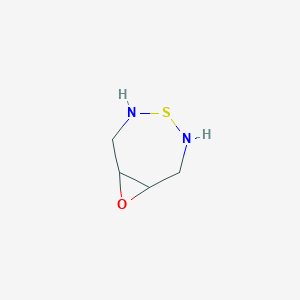 molecular formula C4H8N2OS B15350262 8-Oxa-4-thia-3,5-diazabicyclo[5.1.0]octane CAS No. 168076-72-0