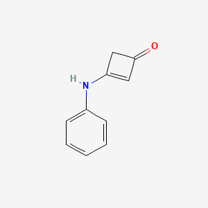 molecular formula C10H9NO B15350281 3-Anilino-2-cyclobuten-1-one CAS No. 38425-49-9