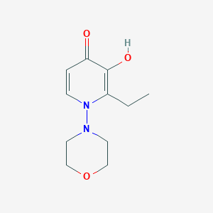 molecular formula C11H16N2O3 B15350298 4(1h)-Pyridinone,2-ethyl-3-hydroxy-1-(4-morpholinyl)- 