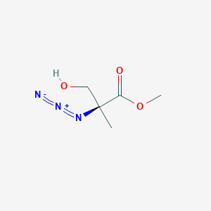 molecular formula C5H9N3O3 B15350305 methyl (2S)-2-azido-3-hydroxy-2-methylpropanoate CAS No. 356048-03-8