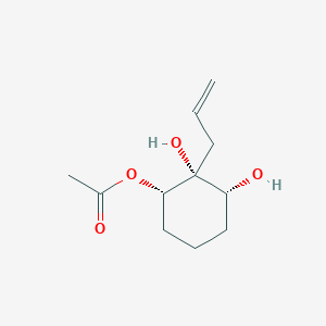 molecular formula C11H18O4 B15350348 [(1S,2R,3R)-2,3-dihydroxy-2-prop-2-enylcyclohexyl] acetate 