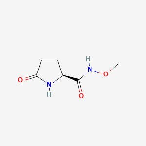 molecular formula C6H10N2O3 B15350360 2-Pyrrolidinecarboxamide,N-methoxy-5-oxo-,(S)-(9ci) 