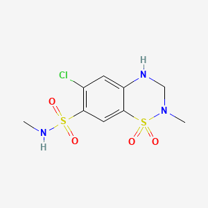 3,4-Dihydro-6-chloro-N,2-dimethyl-2H-1,2,4-benzothiadiazine-7-sulfonamide 1,1-dioxide