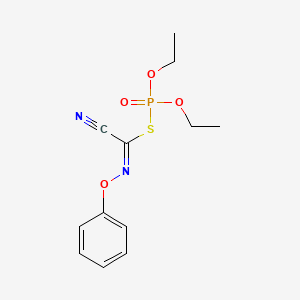 molecular formula C12H15N2O4PS B15350382 diethoxyphosphoryl (1E)-1-cyano-N-phenoxymethanimidothioate 