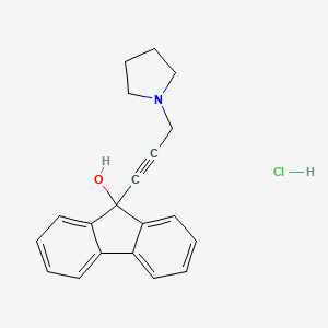 9-(3-Pyrrolidin-1-ylprop-1-ynyl)fluoren-9-ol;hydrochloride