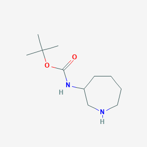 molecular formula C11H22N2O2 B153504 叔丁基氮杂环丙烷-3-基氨基甲酸酯 CAS No. 454451-26-4
