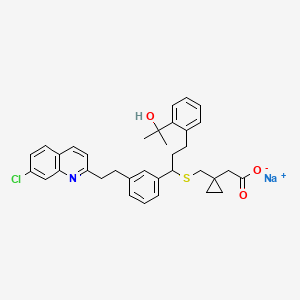 molecular formula C35H37ClNNaO3S B15350446 Sodium;2-[1-[[1-[3-[2-(7-chloroquinolin-2-yl)ethyl]phenyl]-3-[2-(2-hydroxypropan-2-yl)phenyl]propyl]sulfanylmethyl]cyclopropyl]acetate 