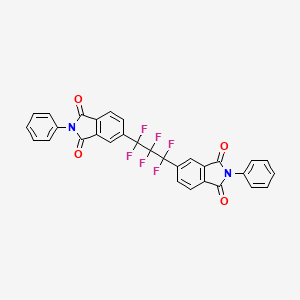 molecular formula C31H16F6N2O4 B15350454 Phthalimide, 4,4'-(hexafluorotrimethylene)bis[N-phenyl- CAS No. 33734-35-9