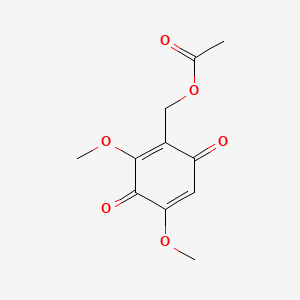 2,5-Cyclohexadiene-1,4-dione, 2-((acetyloxy)methyl)-3,5-dimethoxy-