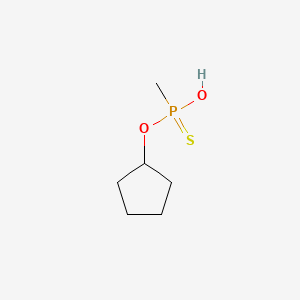 molecular formula C6H13O2PS B15350533 Cyclopentyloxy-hydroxy-methyl-sulfanylidene-lambda5-phosphane 