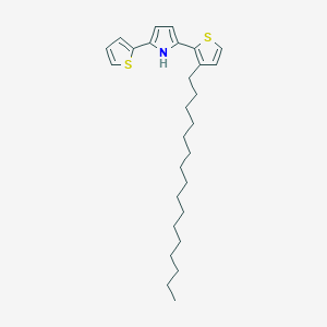 molecular formula C28H41NS2 B15350631 2-(3-Hexadecylthiophen-2-YL)-5-(thiophen-2-YL)-1H-pyrrole CAS No. 220655-14-1