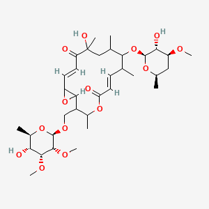 (6E,14E)-12-hydroxy-2-[[(2R,3R,4R,5R,6R)-5-hydroxy-3,4-dimethoxy-6-methyloxan-2-yl]oxymethyl]-9-[(2S,3R,4S,6R)-3-hydroxy-4-methoxy-6-methyloxan-2-yl]oxy-3,8,10,12-tetramethyl-4,17-dioxabicyclo[14.1.0]heptadeca-6,14-diene-5,13-dione