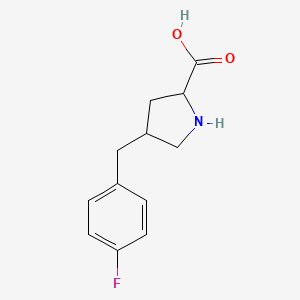 4-[(4-Fluorophenyl)methyl]pyrrolidine-2-carboxylic acid