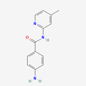 molecular formula C13H13N3O B15350681 4-amino-N-(4-methylpyridin-2-yl)benzamide CAS No. 36845-05-3