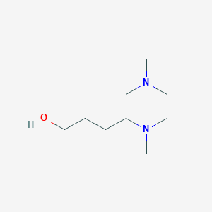 3-(1,4-Dimethylpiperazin-2-YL)propan-1-OL