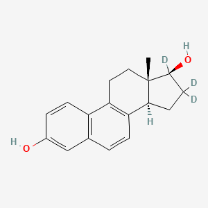 molecular formula C18H20O2 B15350698 (13S,14S,17S)-16,16,17-trideuterio-13-methyl-11,12,14,15-tetrahydrocyclopenta[a]phenanthrene-3,17-diol 