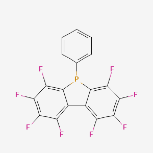 molecular formula C18H5F8P B15350719 5H-Dibenzophosphole, 1,2,3,4,6,7,8,9-octafluoro-5-phenyl- CAS No. 36284-12-5