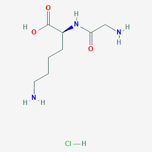 (2S)-6-amino-2-[(2-aminoacetyl)amino]hexanoic acid;hydrochloride