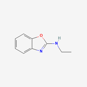 molecular formula C9H10N2O B15350738 2-Benzoxazolamine, N-ethyl- CAS No. 21326-91-0