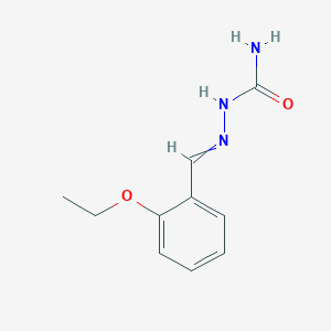 molecular formula C10H13N3O2 B15350775 Hydrazinecarboxamide, 2-[(2-ethoxyphenyl)methylene]-(9CI) 