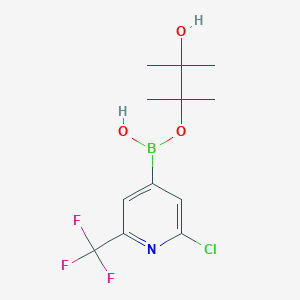 [2-Chloro-6-(trifluoromethyl)pyridin-4-yl]-(3-hydroxy-2,3-dimethylbutan-2-yl)oxyborinic acid