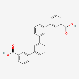 molecular formula C26H18O4 B15350802 3-[3-[3-(3-Carboxyphenyl)phenyl]phenyl]benzoic acid 