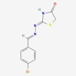 (2Z)-2-[(2E)-(4-bromobenzylidene)hydrazinylidene]-1,3-thiazolidin-4-one