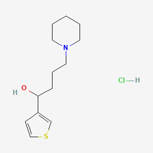 molecular formula C13H22ClNOS B15350856 alpha-3-Thienyl-1-piperidinebutanol hydrochloride CAS No. 31648-11-0