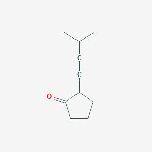 molecular formula C10H14O B15350924 2-(3-Methylbut-1-ynyl)cyclopentan-1-one 