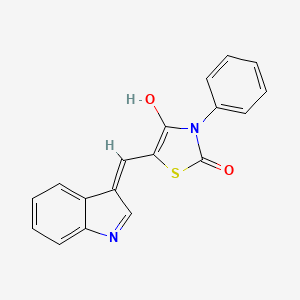 (5Z)-5-(1H-indol-3-ylmethylidene)-3-phenyl-1,3-thiazolidine-2,4-dione