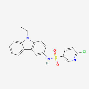 6-chloro-N-(9-ethyl-9H-carbazol-3-yl)pyridine-3-sulfonamide