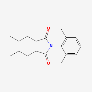 molecular formula C18H21NO2 B15350956 2-(2,6-dimethylphenyl)-5,6-dimethyl-3a,4,7,7a-tetrahydro-1H-isoindole-1,3(2H)-dione 