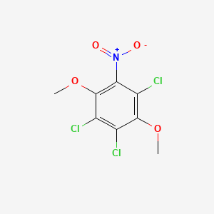 molecular formula C8H6Cl3NO4 B15350977 1,2,4-Trichloro-3,6-dimethoxy-5-nitrobenzene CAS No. 35282-83-8