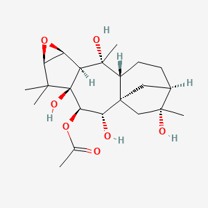 [(1R,2S,3R,4R,6R,8S,9S,10R,11R,14R,15R)-2,4,10,15-tetrahydroxy-5,5,10,15-tetramethyl-7-oxapentacyclo[12.2.1.01,11.04,9.06,8]heptadecan-3-yl] acetate