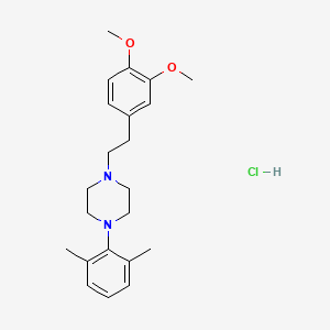 molecular formula C22H31ClN2O2 B15351068 1-[2-(3,4-dimethoxyphenyl)ethyl]-4-(2,6-dimethylphenyl)piperazine;hydrochloride CAS No. 429691-88-3