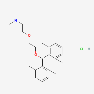 molecular formula C23H34ClNO2 B15351084 2-[2-[Bis(2,6-dimethylphenyl)methoxy]ethoxy]ethyl-dimethylazaniumchloride CAS No. 2827-06-7