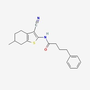 N-(3-cyano-6-methyl-4,5,6,7-tetrahydro-1-benzothiophen-2-yl)-4-phenylbutanamide