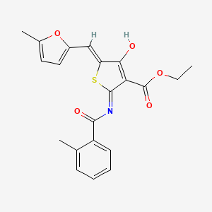 Ethyl 2-[(2-methylbenzoyl)amino]-5-[(5-methyl-2-furyl)methylene]-4-oxo-4,5-dihydro-3-thiophenecarboxylate