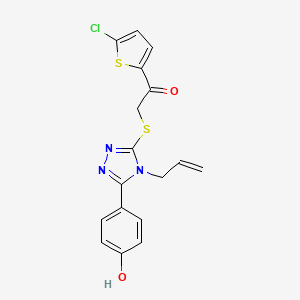 1-(5-chlorothiophen-2-yl)-2-{[5-(4-hydroxyphenyl)-4-(prop-2-en-1-yl)-4H-1,2,4-triazol-3-yl]sulfanyl}ethanone