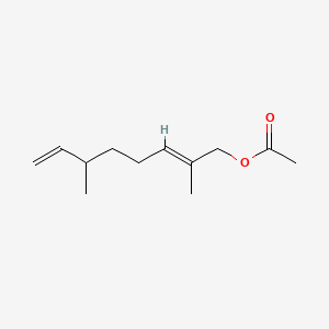 molecular formula C12H20O2 B15351150 2,6-Dimethylocta-2,7-dienyl acetate CAS No. 30574-44-8